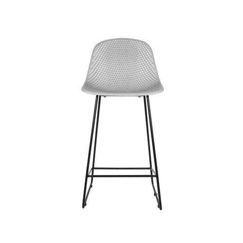 Tabouret De Bar Moderne Diamond Mesh - H. 120 Cm - Gris