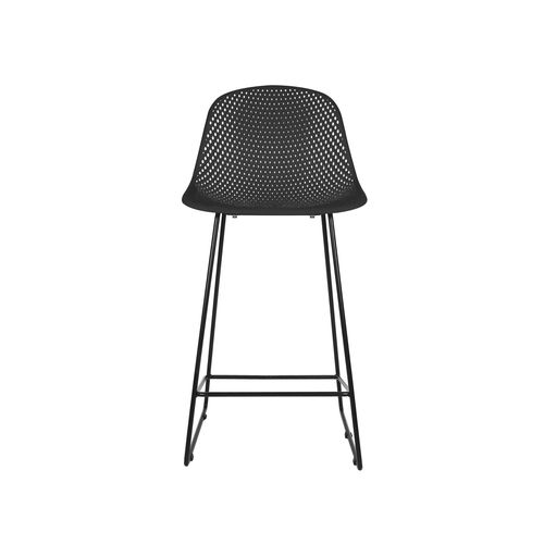 Tabouret De Bar Moderne Diamond Mesh - H. 120 Cm - Noir