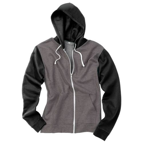 Sweat Zipp? ? Capuche R?Tro Homme - Jh059 - Gris Et Noir