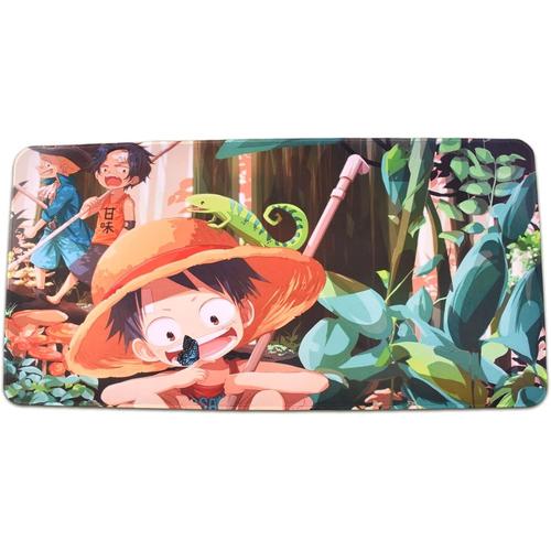 Anime Tapis de Souris Luffy Roronoa Zoro Nami Tapis de Souris Ordinateur Portable PC Base en Caoutchouc antidérapant Cousu Planche de Jeu Extension Bureau