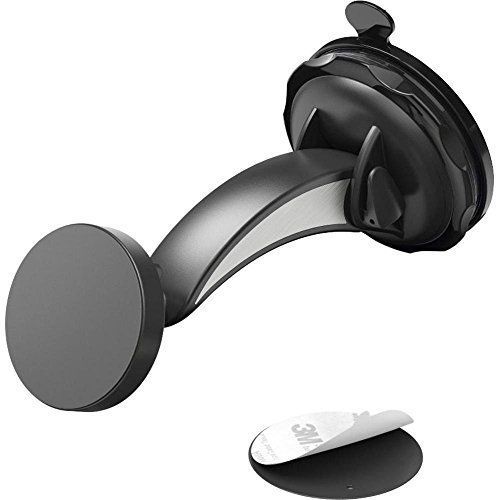 "Support De Téléphone Portable Pour Voiture Hama ""Magnet"" Pivotant À 360°, Fixation Magnétique Ventouse"