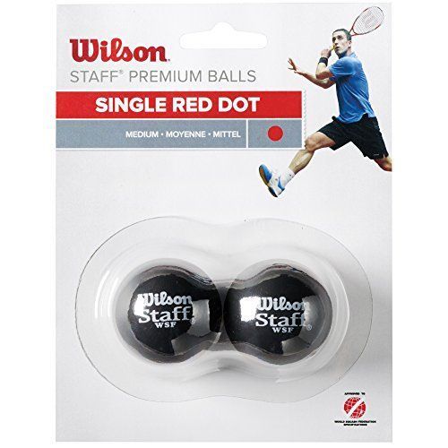 Lot De 2 Balles Wilson Staff Squash Point Rouge