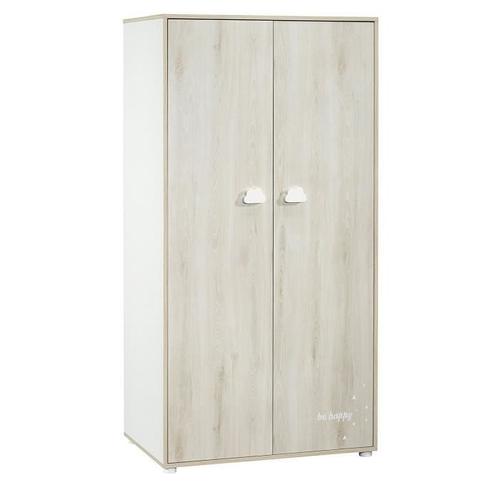 Babyprice Armoire Chambre Bebe Smile Hetre Cendre 2 Portes Rakuten