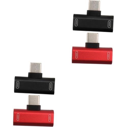 4 Pièces Figurines d'oiseaux en Céramique Adaptateur De Charge Rapide Adaptateur Mâle à Double Femelle Pro Adaptateur pour Casque De Type c L'ordinaire Adaptateur Mil Taper USB