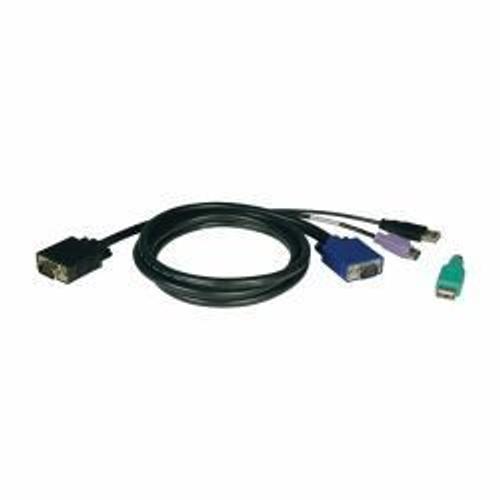 Tripp Lite Kit de câbles USB / PS2 de 6 pieds pour les commutateurs KVM B040 / B042 Series KVMs 6' - Kit de câbles clavier / vidéo / souris (KVM) - 1.8 m - moulé