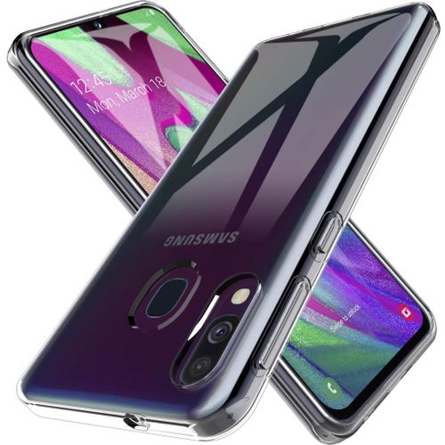 Samsung Galaxy A40 Housse Etui Housse Coque De Protection Silicone [Transparent]
