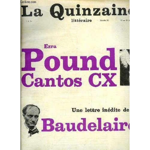 La Quinzaine Littéraire N° 30 - Une Méthode Pour L Histoire De L Art Par Françoise Choay, Biély, Le Visionnaire Par Rémy Laureillard, Confort Et Insatisfaction Par Marc Saporta, Paradis Perdu Par(...)