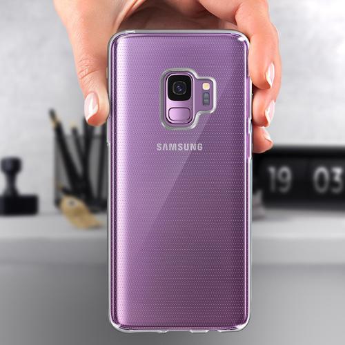 Coque Samsung Galaxy S9 Coque Souple Silicone Gel Coin Renforcée - Transparente