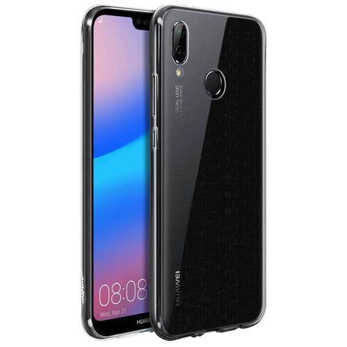 Coque Huawei P20 Lite Coque Souple Silicone Gel Coin Renforcée - Transparente