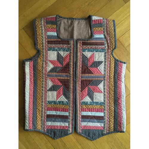 Gilet Sans Manches En Patchwork Taille 44 Fait Main