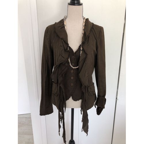 Veste Neuve Marron Glace Coton & Lin Taille 42/44