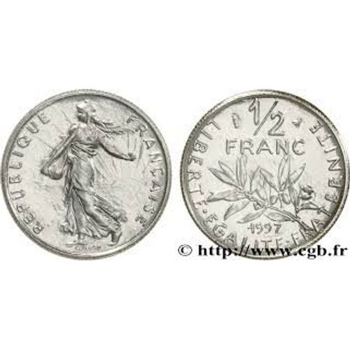 France = Pièce De 1/2 Franc, Semeuse De Roty, Année 1997, En Nickel.