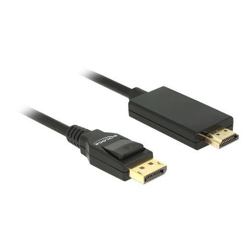 Delock - Câble adaptateur - DisplayPort mâle pour HDMI mâle - 5 m - triple paire torsadée blindée - noir - passif