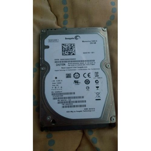Seagate Momentus Laptop ST9250315AS - Disque dur - 250 Go - interne - 2.5" - SATA 3Gb/s - 5400 tours/min - mémoire tampon : 8 Mo