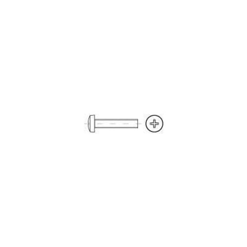 Vis à tête bombée TOOLCRAFT 145918 200 pc(s) M4 6 mm tête bombée cruciforme Philips acier N/A