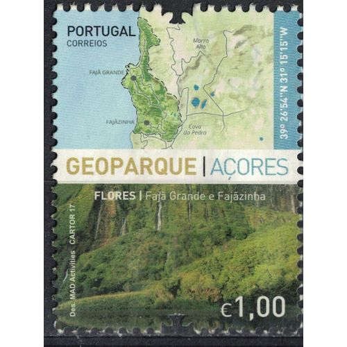 Portugal 2017 Oblitéré Used Açores Géoparque Île De Flores Fajã Grande Et Fajãzinha Su
