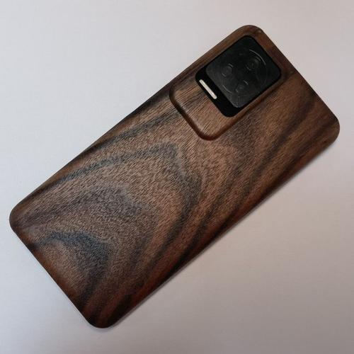 Coque Arrière Ultra Mince En Bois Véritable De Bambou Blackwood Couverture Rigide En Bois Pour Xiaomi Redmi K40 K50 Pro Mi 12t/12t Pro F3