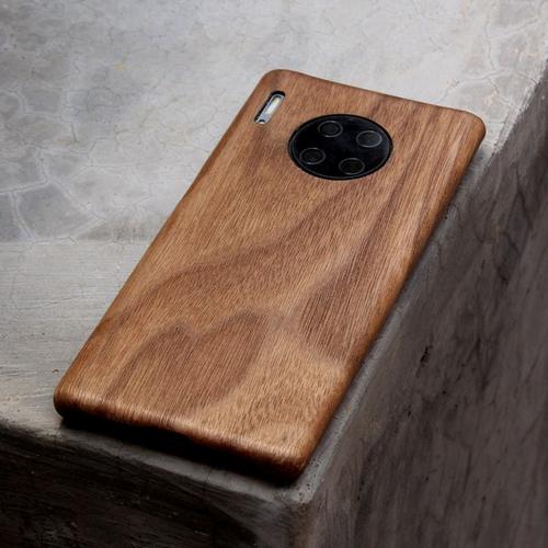 Coque Arrière En Bois Dur Pour Huawei Mate 30 / Mate 30 Pro/Mate 40 Noyer Bois De Rose Séquoia Abricot Acajou