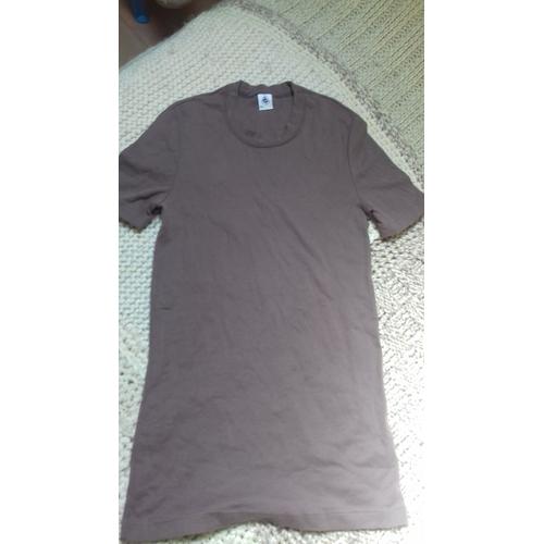 Tee Shirt Marron Petite Bateau 16/18 Ans