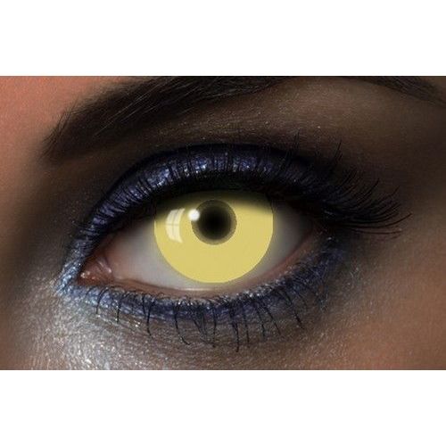 Lentilles De Contact Sans Correction Fantaisie Uv Jaune Adulte