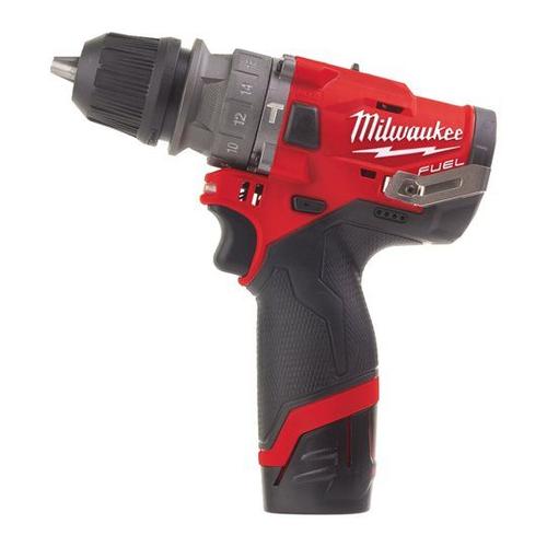 Milwaukee - Perceuse à percussion 12 V Li-Ion 2.0 Ah 37 Nm 6 en 1 avec mandrin amovible - M12 FPDX-202X