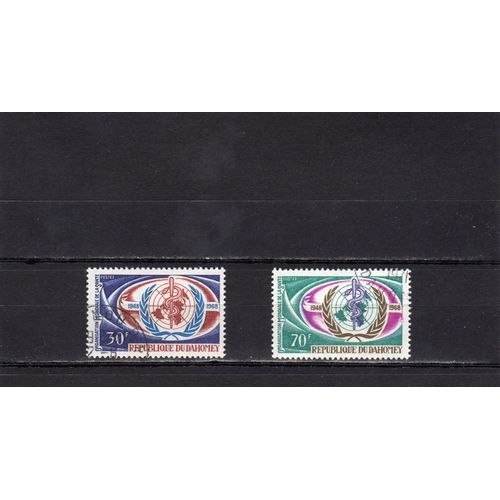 Timbres-Poste Du Dahomey (20ème Anniversaire De LOrganisation Mondiale De La Santé)