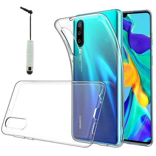Coque Silicone Pour Huawei P30 6.1" Gel Ultraslim Et Ajustement Parfait - Transparent + Mini Stylet