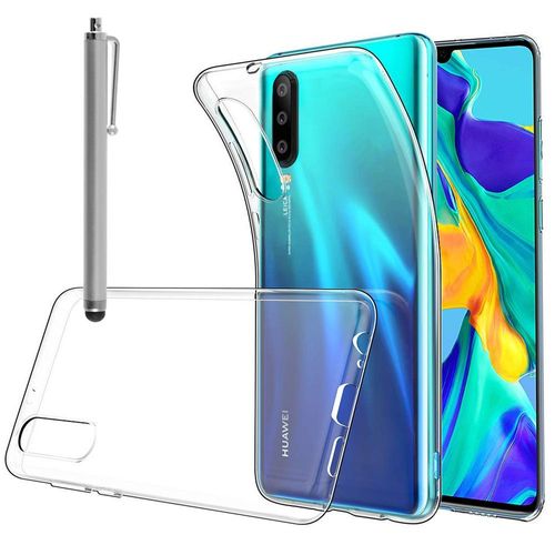Coque Silicone Pour Huawei P30 6.1" Gel Ultraslim Et Ajustement Parfait - Transparent + Stylet