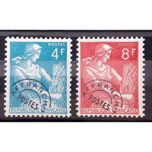 Série Préoblitérés Moissonneuse - N° 106 Et 108 Neufs* - Cote 3,20 - France Année 1953 - N25034