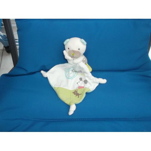 Doudou Ours Avec Son Mouchoir Chut ... On Dort Pommette