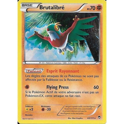 Carte Pokemon Brutalibré Holo 63/111 Poings Furieux