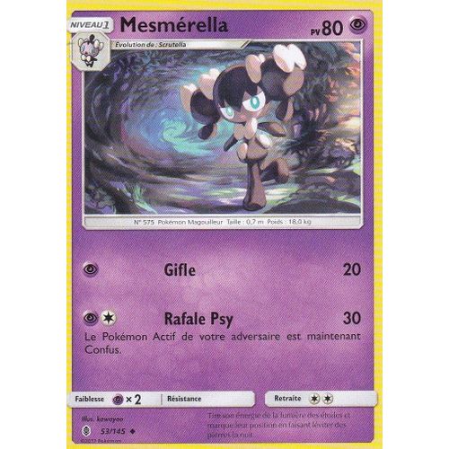 Mesmérella Ombres Ardentes 53/145 Pokémon