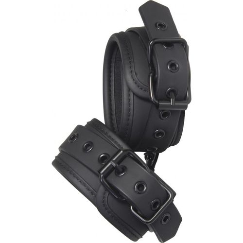 Handcuffs Menottes Poignets Simili Cuir Noir