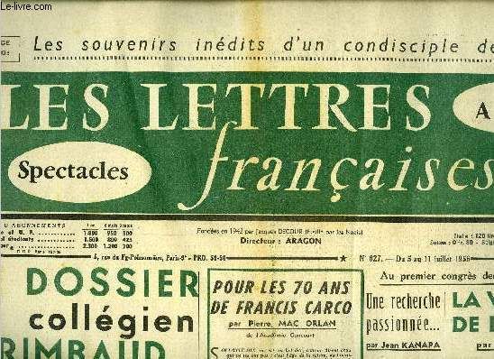 Les Lettres Françaises N° 627 - Le Dossier Du Collégien Rimbaud Entrouvert Par Catherine Valogne, Pour Les 70 Ans De Francis Carco Par Pierre Mac Orlan, Une Recherche Passionnée Par Jean Kanapa, La(...)