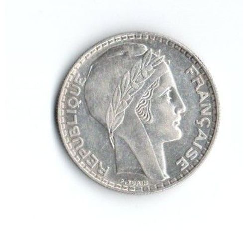 Pièce 20 Francs P. Turin - 1938 - Argent 900/1000ème -- Ttb État