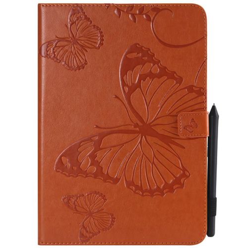 Saturcase Coque Pour Samsung Galaxy Tab A 9.7, Papillon Pu Cuir Magnétique Flip Portefeuille Support Porte-Carte Protecteur Coque Housse Étui Pour Samsung Galaxy Tab A 9.7 Sm-T550 T555 (Orange)