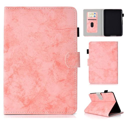 Amazon Kindle Paperwhite 4 2018 Housse, Saturcase Style Rétro Pu Cuir Magnétique Flip Portefeuille Support Porte-Carte Protecteur Coque Housse Étui Pour Amazon Kindle Paperwhite 4 2018 (Pink)