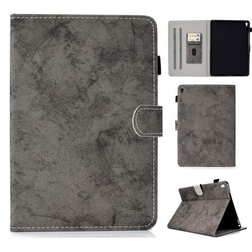 Apple Ipad Pro 9.7 (2016) Housse, Saturcase Style Rétro Pu Cuir Magnétique Flip Portefeuille Support Porte-Carte Protecteur Coque Housse Étui Pour Apple Ipad Pro 9.7 (2016) (Gris)