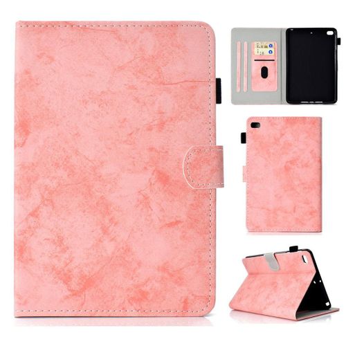 Apple Ipad Mini 5 Housse, Saturcase Style Rétro Pu Cuir Magnétique Flip Portefeuille Support Porte-Carte Protecteur Coque Housse Étui Pour Apple Ipad Mini 5 (Pink)