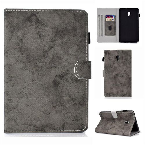 Galaxy Tab A 8.0 (2017) Housse, Saturcase Style Rétro Pu Cuir Magnétique Flip Portefeuille Support Porte-Carte Protecteur Coque Housse Étui Pour Samsung Galaxy Tab A 8.0 (2017) Sm-T380 T385 (Gris)
