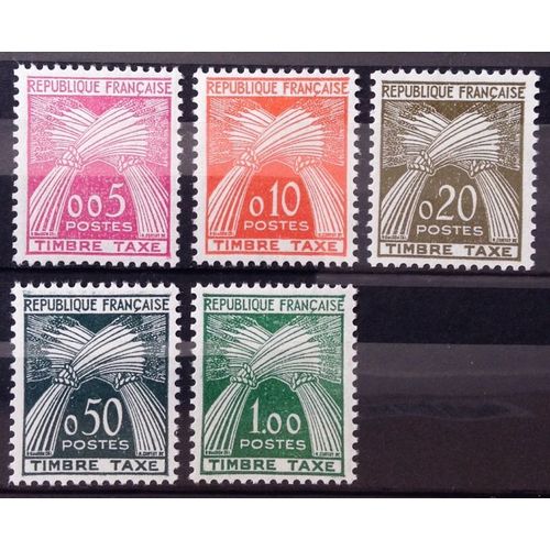 Série Gerbes Timbre Taxe Nf - N° 90 91 92 93 94 Neufs* - Cote 80,00 - France Année 1960 - N25029