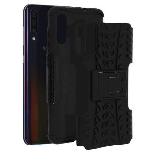 Coque Samsung Galaxy A70 Protection Hybride Antichoc Rigide Support Vidéo Noir