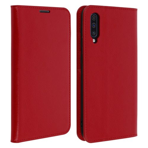 Étui Samsung Galaxy A50 Housse Folio Cuir Support Vidéo Rouge