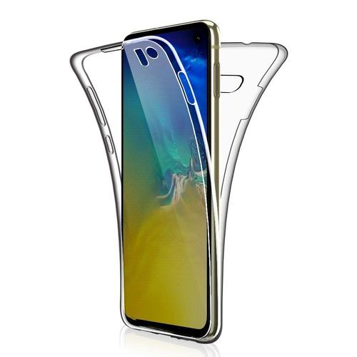 Coque Avant Et Arrière Silicone Pour Samsung Galaxy S10e 5.8" 360° Protection Intégrale - Transparent