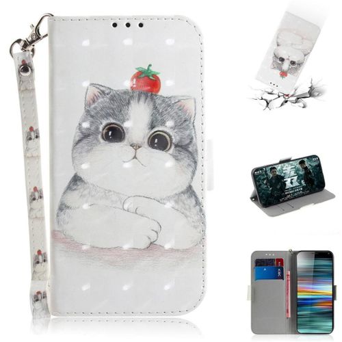 Sony Xperia 10 Plus Coque, Saturcase Beau 3d Motif Pu Cuir Magnétique Flip Portefeuille Support Porte-Carte Protecteur Coque Housse Étui Avec Dragonne Pour Sony Xperia 10 Plus (Td-10)