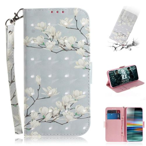 Sony Xperia 10 Plus Coque, Saturcase Beau 3d Motif Pu Cuir Magnétique Flip Portefeuille Support Porte-Carte Protecteur Coque Housse Étui Avec Dragonne Pour Sony Xperia 10 Plus (Td-11)