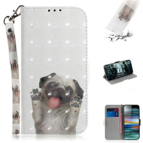 Sony Xperia 10 Plus Coque, Saturcase Beau 3d Motif Pu Cuir Magnétique Flip Portefeuille Support Porte-Carte Protecteur Coque Housse Étui Avec Dragonne Pour Sony Xperia 10 Plus (Td-15)