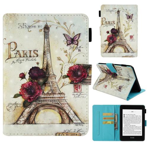 Amazon Kindle Paperwhite 4 Coque, Saturcase Beau 3d Pu Cuir Magnétique Flip Portefeuille Support Porte-Carte Protecteur Coque Housse Étui Pour Amazon Kindle Paperwhite 4 2018 (Yce-1)