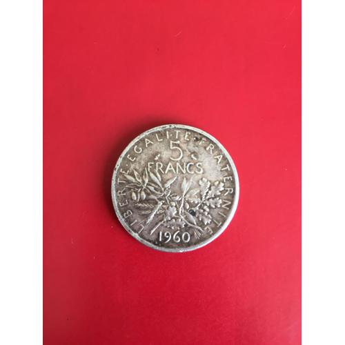 Piece 5 Francs Argent 1960