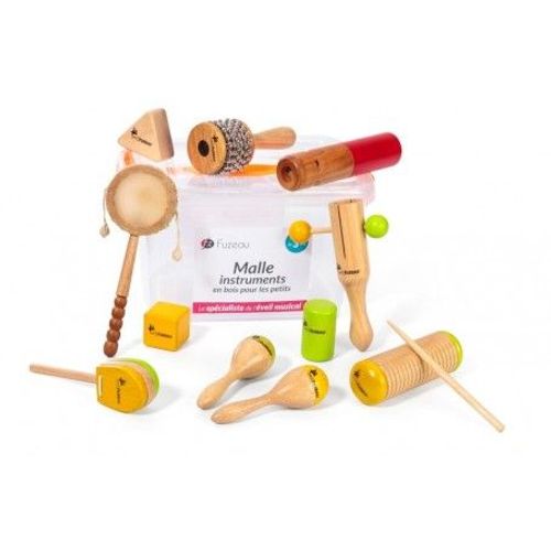 70963 - Malle 10 Instruments En Bois Pour Les Petits